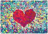 Обложка на паспорт с уголками, multicolor heart