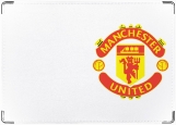 Обложка на паспорт с уголками, Манчестер Юнайтед / Manchester United White