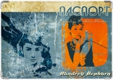 Обложка на паспорт с уголками, Одри Хепбёрн
