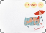 Обложка на паспорт с уголками, summer