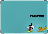 Обложка на паспорт с уголками, mickey