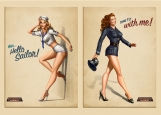 Обложка на паспорт без уголков, Pin up road