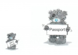 Обложка на паспорт без уголков, Мишка