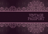 Обложка на паспорт без уголков, Винтаж