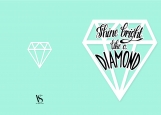 Обложка на паспорт без уголков, Shine bright like a Diamond