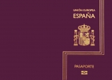 Обложка на паспорт без уголков, Espana Pasaporte violet